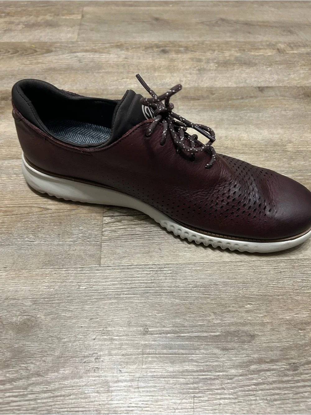 Cole Haan 2 Zerogrand Men’s Size 11.5 Laser Brown Mauve Leather Oxford Sneaker